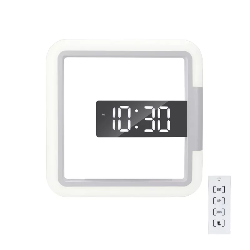 12인치 원격 LED RGB 장식 야간 조명 벽시계
