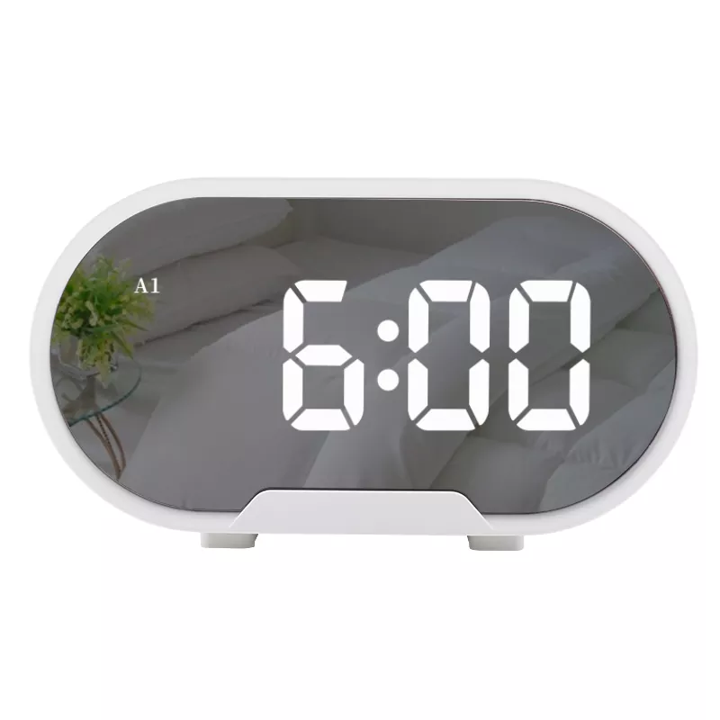 5.5 인치 LED 테이블 거울 알람 시계